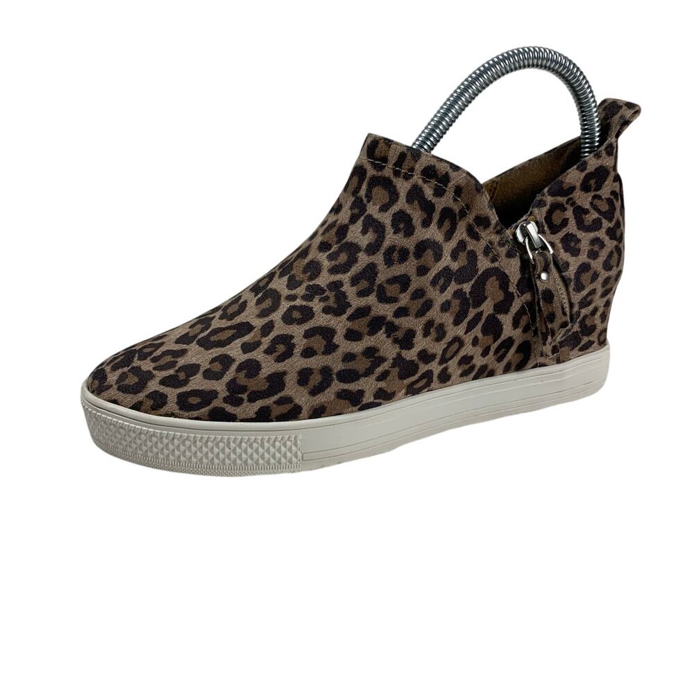 Susina Women's Cheetah Wedge Sneakers 7.5